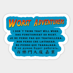 WORST ADVENTURES No Sticker